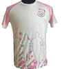 Camiseta de manga corta con cuello redondo y sublimación de poliéster de alta calidad, exportada a Europa y América.