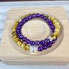 Pulsera de Amatista Natural para Mujer, Piedra Lunar Gris, Cristal de Fresa, Cristal Fantasma Verde, Joyería para Novias, Regalo