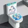 Pegatinas para Tapa de Inodoro de Animales Marinos Baño Pingüino Agua de Mar Dormitorio Sala de Estar Pegatinas de Pared Decorativas Removibles Autoadhesivas