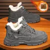 Nuevos Zapatos de Hombre para Otoño e Invierno Zapatos de Algodón Engrosados con Forro de Lana Zapatos Deportivos Casuales de Cuero para Hombre Zapatos Retro de Trabajo Martins