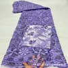Vestido de Tela de Encaje Bordado con Patrón Floral de Lentejuelas y Cuerda Estilo Étnico Vestido de Noche Vestido de Boda Tela Bordada
