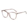 Lindas Gafas con Bloqueo de Luz Azul en Colores Rosa y Gris con Diseño Personalizado, Patillas con Pin, Gafas Retro Sin Graduación al por Mayor