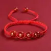 Pulsera de Hilo Rojo para el Éxito en los Exámenes de Estudiantes, Regalo Inspirador, Pulsera Tejida de Hilo Rojo, Venta al por Mayor de una Pieza
