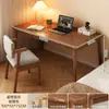 Escritorio de computadora, escritorio para estudiantes para uso en casa, escritorio simple para adultos, escritorio pequeño para apartamentos pequeños, patas de madera maciza, escritorio de oficina, escritorio de estudio, estación de trabajo
