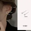 Brincos de Agulha de Prata S925 para Mulheres, Brincos para Piercing de Orelha, Brincos de Zircônia de Alto Padrão Nicho para Hélice, Brincos de Diamante, Brincos