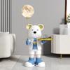 Oso violento famoso en internet lámpara lunar grande de aterrizaje adornos de almacenamiento sala de estar mueble de TV junto al sofá regalo de inauguración de la casa