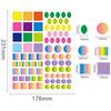 Etiquetas de Puntos Coloridos de Múltiples Formas, Pegatinas Triangulares, Etiquetas Decorativas para Carpetas de Regalo, Pegatinas Redondas Autoadhesivas