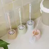 Conjunto de Escova Sanitária para Limpeza de Banheiros, Uso Doméstico, Sem Cantos Mortos, Escova Pequena para Banheiro com Base, Ferramenta de Banheiro Infantil para Sentar e Agachar