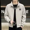 Chaqueta para Hombre Abrigo Casual Moda de Primavera y Otoño de Gama Alta Marca de Moda Cuello Guapo Moda Masculina Ropa Versátil