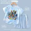 Plantas vs.. Conjunto de Verano Zombies Malla Deportiva Infantil Nueva Camiseta de Secado Rápido para Niños y Niñas Transpirable Ropa para Casa