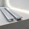 Perfil de alumínio com fita de LED embutida oculta para espaços comerciais, instalação nivelada no teto, sem necessidade de retrofit da iluminação principal, calha de luz em liga de alumínio