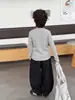 Loja de Algodão Camiseta Básica Infantil Outono Lã Merino Infantil 2026 Novo Estilo Coreano Malha Versátil Conjunto de Roupas Infantis