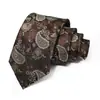 Gravata Masculina Logotipo Personalizado Gravata Paisley Vermelha Casamento Noivo Gravata de Alta Qualidade Amarrada à Mão para Homens