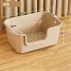 Suministros para Mascotas Caja de Arena para Gatos Extra Grande Anti-Salpicaduras Inodoro para Gatos Desodorizante Gigante Abierto Caja de Arena para Gatos Extra Grande