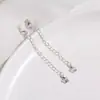 Cadena de Extensión de Corazón de Oro Relleno de 14 Quilates que Conserva el Color, Estrella de Cinco Puntas, Cadena de Ajuste de Cola, Materiales para Pulsera y Collar Hechos a Mano, Accesorios