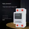 Medidor Eléctrico DDS Monofásico 2P Montaje en Riel Inglés 220V Alta Precisión Clase 1 Riel Medidor de Energía Alquiler LCD Mini Medidor Eléctrico