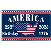 Bandera Conmemorativa Negra Americana del 250 Aniversario Bestseller de Amazon Banderín Tela de Decoración para Exteriores