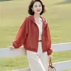 Chaqueta corta de protección solar para mujer talla grande, corte holgado, nuevo estilo coreano verano 2026, protección UV, abrigo ligero