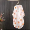 Camisa Estampada Ropa con Protección Solar para Mujer 2026 Nuevo Estilo de Longitud Media Manga Larga Estilo Coreano Cárdigan Holgado Chaqueta para Mujer