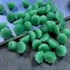 Yu Tian 10*7mm vidro imitação Jade Lótus furo de dossel pingente brincos pulseira antigo diy corda vermelha acessórios de joias