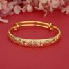 Nova areia dourada estrelada chuva de meteoros brilhante larga pulseira feminina pulseira de casamento espessada estilo nacional joias criativas