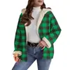 Nueva Chaqueta con Capucha y Cremallera de Moda Casual para Mujer Otoño 2025 con Estampado de Cuadros Europeo y Americano para Amazon Transfronterizo