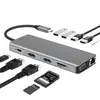 Estación de Acoplamiento Cinco en Uno Tipo C 100m Teléfono Móvil Tableta Portátil Hub USB Multifunción Estación de Acoplamiento