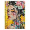 Pintura a Jato de Tinta Colorida Mais Vendida Transfronteiriça Pintura Decorativa Feminina Pintura de Parede Sala de Estar Quarto Pintura em Tela Pintura de Parede Núcleo de Pintura Decorativa