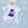 Ropa nueva, dulce, de dibujos animados, genial, para niñas, conjunto de manga corta de seda helada de secado rápido, camiseta y shorts para casa para el verano
