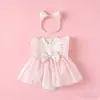 Vestido Infantil Nuevo y Elegante de Verano, Lindo Mameluco Vestido de Princesa para Bebé Niña, Vestido para Fiesta de Luna Llena y Cien Días