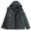 Tallas Grandes Nueva Chaqueta de Montañismo para Exteriores para Hombre Chaqueta Impermeable a Prueba de Viento Tres en Uno Desmontable Engrosada Chaqueta de Otoño e Invierno para Mujer