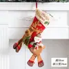 Calcetín de Navidad Bolsa de Regalo Escena Navideña Arreglo para Escaparate Colgante Pequeño Decoraciones Navideñas Bolsa de Dulces para Niños