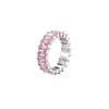 Anillo Elegante de Personalidad Exquisita para Mujer, Estilo Europeo y Americano Simple de Lujo Ligero, Ins, Nicho, Nuevo Anillo Multicolor Colorido, Joyería