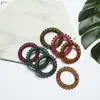 Elástico de linha telefônica alta Anel de cabelo corda de cabelo feminina joia para cabeça impressão ambiental anel de mola fosco ousado