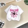 Camisetas de Algodão de Manga Curta para Meninos e Meninas de Verão 2026 Novos Tops Estilosos Infantis de Meia Manga com Estampa de Desenho Animado Transfronteiriço