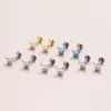 Pendientes Populares de Amazon para Perforaciones, Pendientes de Mariposa de Diamante Coloridos, Pendientes de Joyería para Piercing de Gama Alta y Elegantes