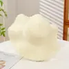 Sombrero de Paja de Playa de Verano para Mujer con Ala Ancha, Sombrero de Protección Solar para Uso en Exteriores, Sombrero para el Sol, Sombrero Parasol, Al por Mayor en Stock