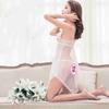 Lencería Sexy Traje de Tentación Sexy Europeo y Americano Tirantes Transparentes para Mujer Talla Grande Encaje Malla Talla Grande Pijama