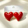 Pendientes de Acero Inoxidable con Gota de Aceite Pendientes de Botón Pendiente para Mujer Forma de Corazón Personalidad de Nicho