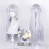 Peruca Cosplay Cardamomo Zenless Zone Zero Verina Cabelo Misturado Fofo Presilha Tigre Rabo de Cavalo Duplo Topo do Couro Cabeludo Peruca Clip-in