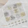 Joyería para Uñas Metal Lazo Ballet Cinta Lazo Corbata Calado Aleación Accesorios para Uñas Caja de 12 Compartimentos