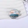 Broches divertidos estilo inglés europeo y americano, insignias de metal, accesorios para la ropa, pines de solapa con patrones geométricos circulares, venta al por mayor de fábrica
