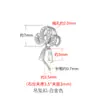 Fivela de clipe para pingente DIY Fivela de pingente de ouro 18K com incrustação de jade Âmbar Jade Pingente de colar GuanYin