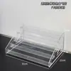 Suporte de Exibição Acrílico Caixa Transparente de Mesa Caixa de Armazenamento Estante Escada Caixa de Armazenamento