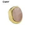 WT-R467 anel de pedra semipreciosa natural da moda tendência multi-color opcional acessórios de joias essenciais para o dia a dia