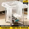Soporte plegable para bolsa de basura de acero inoxidable, cubo de basura de encimera de cocina, de escritorio, estante multifuncional de almacenamiento y secado