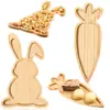 Bandeja Decorativa Transfronteriza Forma de Conejo Zanahoria Bandeja Decorativa para Comida Cocida Snacks Bandeja para Frutas Pasteles de Fiesta