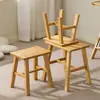 Taburete Portátil de Madera Maciza para Uso en Casa, Taburete de Pesca para Viajes al Aire Libre, Banco, Sofá, Reposapiés para Cambiar Zapatos