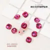 Pedras de Strass Vermelho Rosa para Nail Art de Ano Novo com Strass Completo, Pedras de Strass Irregulares com Base Pontiaguda, Item Quente de Celebridade da Internet, Coração de Doce de Gelo Super Brilhante K9 Decorações para Nail Art