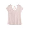 Estilo Coreano Puro Desejo Decote V Microtransparente Algodão e Linho Floco de Neve Spice Girls Camiseta de Manga Curta Feminina Verão Nova Solta Preguiçosa Combina com Tudo Top